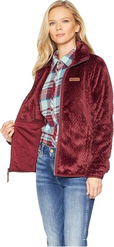 Columbia Womens Fire Side II Sherpa Full Zip Fleece Jacket, Rich Wine, 3X in Saudi Arabia