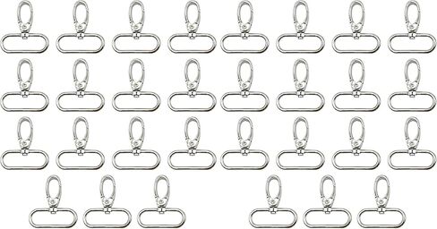 15Pcs 1.5 Inch Metal Lobster Clasps Claw Push Gate Silver Swivel Snap Hooks for Keychain Purse Handbag Making Straps Leather DIY Craft Project in Kuwait