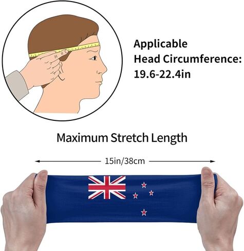 Sports Sweatband Headband for Running Basketball Tennis Workout,Non-Slip Stretchy Hairban Men Women in Kuwait