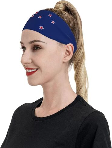 Sports Sweatband Headband for Running Basketball Tennis Workout,Non-Slip Stretchy Hairban Men Women in Kuwait