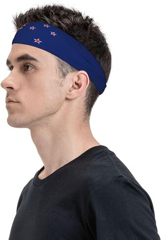 Sports Sweatband Headband for Running Basketball Tennis Workout,Non-Slip Stretchy Hairban Men Women in Kuwait