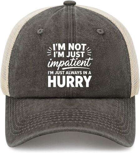 I'm Not Impatient I'm Just Always in A Hurry Hats for Womens Classic Washed in Saudi Arabia