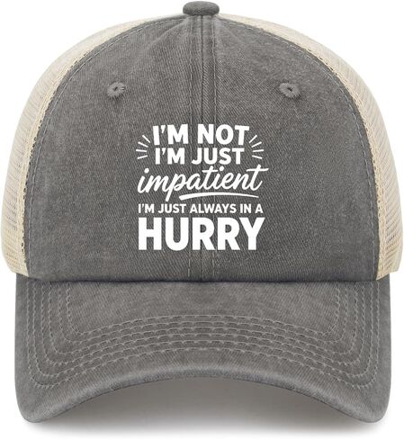 I'm Not Impatient I'm Just Always in A Hurry Hats for Womens Classic Washed in Saudi Arabia