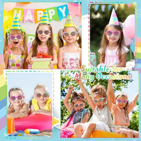3 Pairs Kids Sunglasses Girls,UV Protection Unicorn Sunglasses Toddler Eyewear for Childrens Party Favors Beach Dress up Glasses in Saudi Arabia