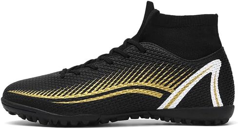 Men's Soccer Shoes Outdoor Turf Indoor Soccer Training Sneaker Professional High-Top Athletic Football Boots Breathable Cleats Lace-Up Non-Slip Spikes AG/FG/TF Boots in Saudi Arabia