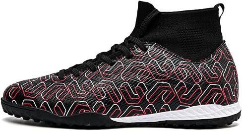 Men's Soccer Shoes Outdoor Turf Indoor Soccer Training Sneaker Professional High-Top Athletic Football Boots Breathable Cleats Lace-Up Non-Slip Spikes AG/FG/TF Boots in Saudi Arabia