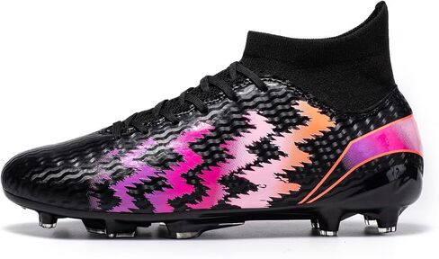 Men's Soccer Shoes Outdoor Turf Indoor Soccer Training Sneaker Professional High-Top Athletic Football Boots Breathable Cleats Lace-Up Non-Slip Spikes AG/FG/TF Boots in Saudi Arabia