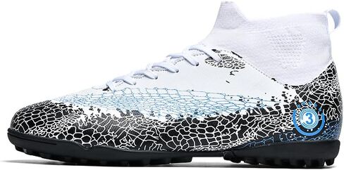 Men's Soccer Shoes Outdoor Turf Indoor Soccer Training Sneaker Professional High-Top Athletic Football Boots Breathable Cleats Lace-Up Non-Slip Spikes AG/FG/TF Boots in Saudi Arabia