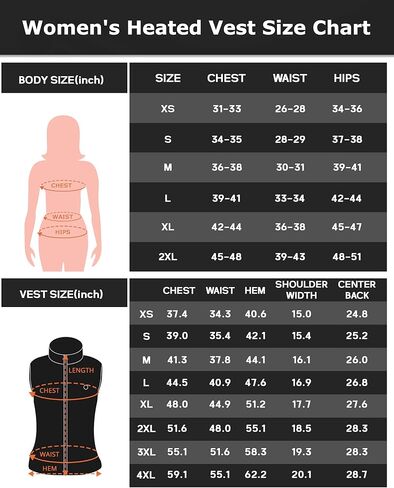 Venustas Women’s Recycled Heated Fleece Vest with Battery(Black, Medium) & 20W Fast Charger Bundle in Saudi Arabia