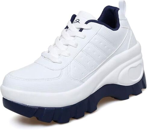Women's Wedge Sport Walking Chunky Platform Non-Slip Running Shoes Comfort Casual Work Shoes in Saudi Arabia