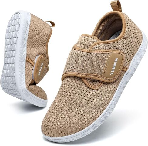 Diabetic Walking Shoes for Women Wide Toe Box Non Slip Comfortable Breathable Zero Drop Barefoot Shoe with Adjustable Strap for Neuropathy, Edema, Swollen Feet, Elderly, Pregnancy in Saudi Arabia