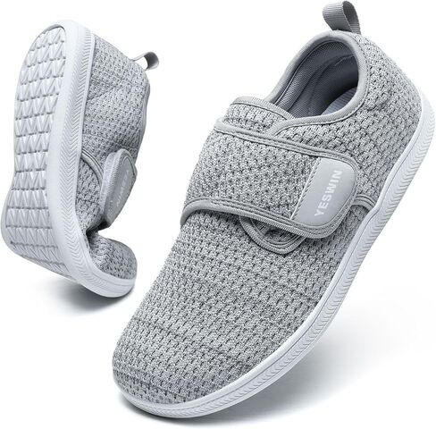 Diabetic Walking Shoes for Women Wide Toe Box Non Slip Comfortable Breathable Zero Drop Barefoot Shoe with Adjustable Strap for Neuropathy, Edema, Swollen Feet, Elderly, Pregnancy in Saudi Arabia