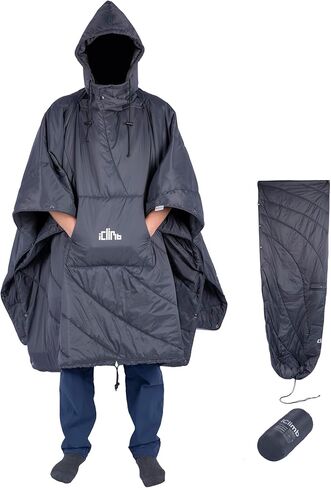 iClimb Hooded 3M Thinsulate Insulation Warm Camping Blanket Wearable Poncho Ultralight Compact in Kuwait