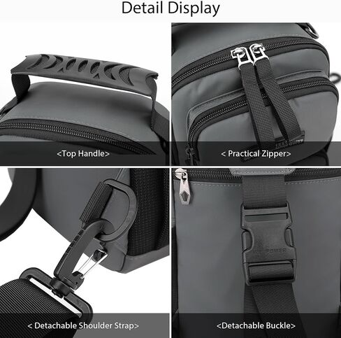 Sling Bag for Men Travel Lightweight Multi-pocket Crossbody Shoulder Bags Convertible Sling Backpack Chest Bag Men(Grey) in Saudi Arabia