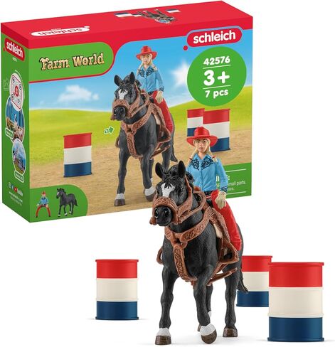 Schleich Rodeo Show 42-Piece Rodeo Toys Playset with Cowboy Toys and Cowgirl Toys with Barrel Racing, Western Riding and Calf-Roping Cow Toys in Saudi Arabia
