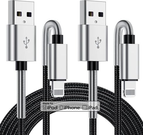 6ft iPhone Charger Cable, [Apple MFi Certified] Long Apple Lightning to USB Cable 6 Feet, Fast iPhone Charging Cord 6 Foot for Apple iPhone 14 Pro/14/13 Pro Max/13/12 mini/11/XS/XR/8/7/6S/6/5S/SE iPad in Saudi Arabia