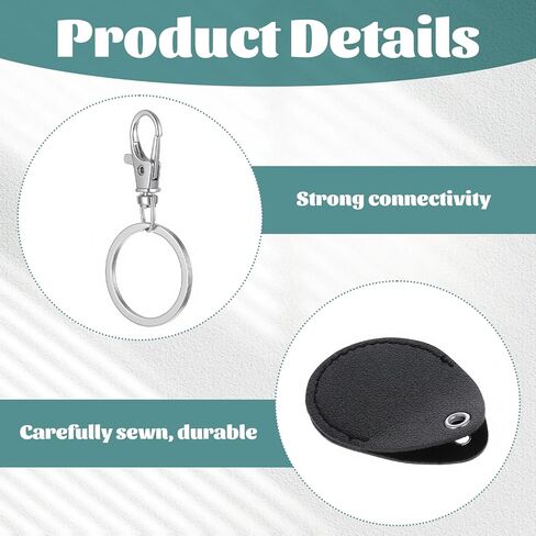 4 Pack Leather Key Fob Holder ID Card Keys Chain Protector Case Cover PU Leather Keychain Key Holder for Keys ID Cards Access Control in Kuwait