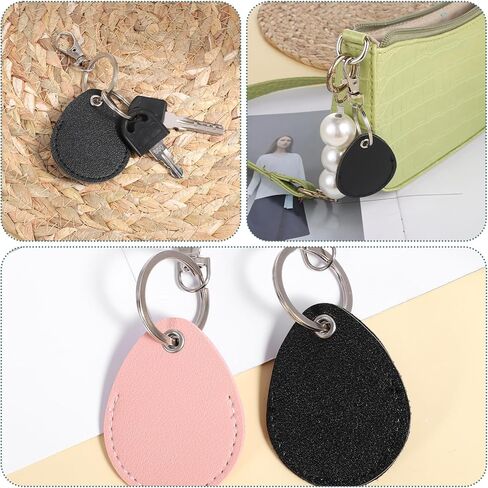 4 Pack Leather Key Fob Holder ID Card Keys Chain Protector Case Cover PU Leather Keychain Key Holder for Keys ID Cards Access Control in Kuwait