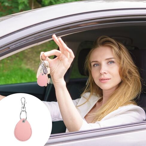 4 Pack Leather Key Fob Holder ID Card Keys Chain Protector Case Cover PU Leather Keychain Key Holder for Keys ID Cards Access Control in Kuwait