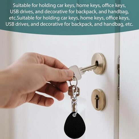 4 Pack Leather Key Fob Holder ID Card Keys Chain Protector Case Cover PU Leather Keychain Key Holder for Keys ID Cards Access Control in Kuwait