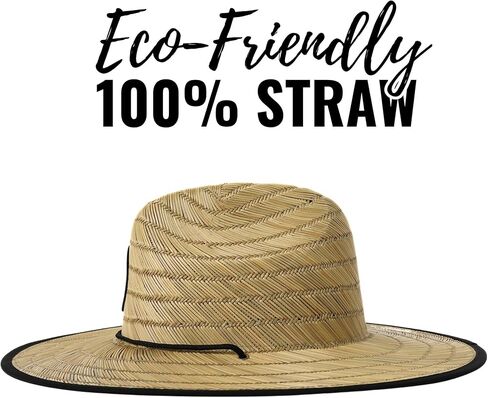 Dog Dad Gifts for Men, Men's Tides Pierside Lifeguard Beach Sun Straw Hat Natural in Saudi Arabia