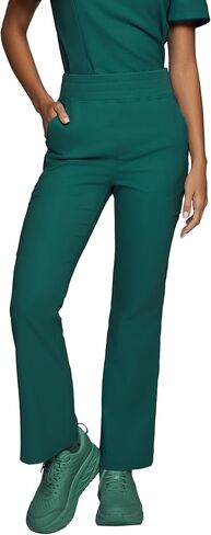 Sedona Flared Scrub Pants for Women – High-Waisted, Slim Flared Fit with 6 Functional Pockets, Stylish Design in Kuwait