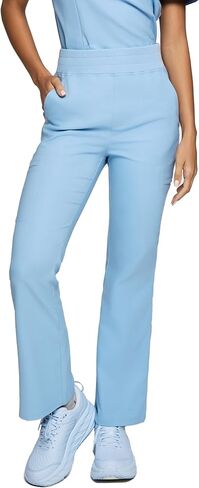 Sedona Flared Scrub Pants for Women – High-Waisted, Slim Flared Fit with 6 Functional Pockets, Stylish Design in Kuwait