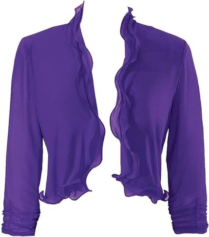SAGEFINDS Women’s Fine Mesh Shrug | Open Front Cardigan | Lightweight, Sheer, Cropped Top | 3/4 Sleeve in Saudi Arabia