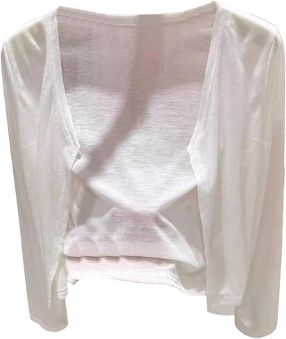 OYOANGLE Women's Plus Size Open Front Bolero Shrug Lightweight Long Sleeve Cropped Cardigan in Saudi Arabia