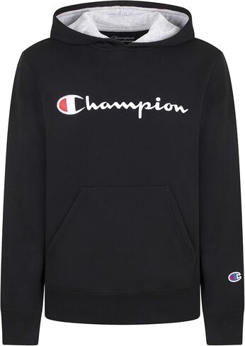 Champion Kids Clothes Sweatshirts Youth Heritage Fleece Pull On Hoody Sweatshirt with Hood (X-Large, Heritage Black) in Saudi Arabia