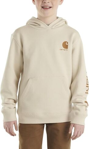 Carhartt CA6581 سويت شيرت بغطاء للرأس بأكمام طويلة للأولاد الشباب، Malt - متوسط ​​10/12 شباب in Saudi Arabia