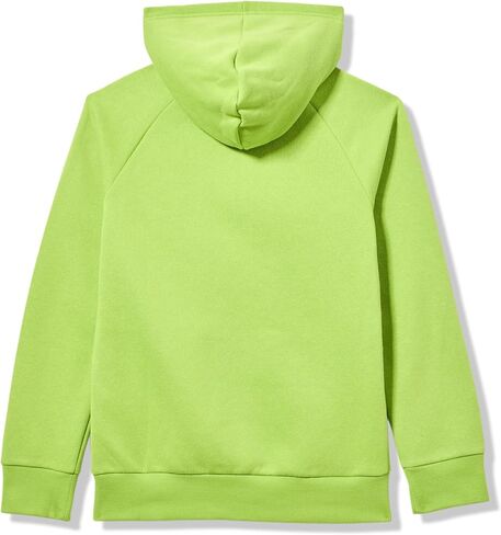 Under Armour Boys' Rival Fleece Big Logo Print Fill Hoodie, (326) Green Vibe / / White, Large in Saudi Arabia