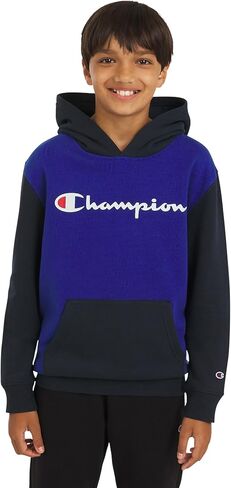 سويت شيرت بقلنسوة من الصوف من Champion Boys ذو قلنسوة بألوان متعددة مع جيوب الكنغر وأساور مضلعة in Saudi Arabia