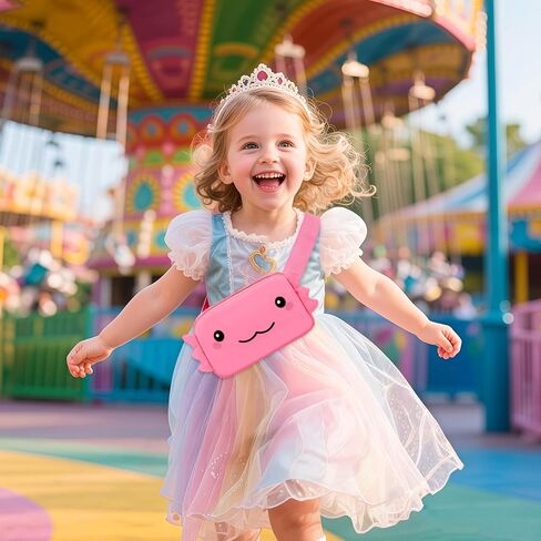 حقيبة فاني باك كروس للبنات، حقيبة خصر كرتونية مع حزام قابل للتعديل لعيد الميلاد وهدايا شخصية للفتيات المراهقات، حقيبة فاني باك كروس بحزام حقيبة أشياء عصرية لطيفة (وردي) in Kuwait