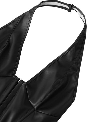 LovelyWholesale النساء الجلود الرسن الأعلى مثير المحاصيل بوستير المخصر قمم نادي الحزب in Kuwait