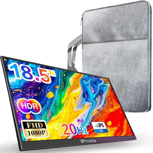 Portable Monitor for Laptop,120hz Portable Gaming Monitor FHD 1080P 18.5 inch Laptop Monitor Extender Travel Portable Computer Monitor Screen Extender for PS5/4 Mac PC USB C Second Monitor Portatil in Saudi Arabia