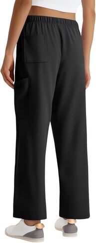 Scrub Pants for Women with Multi Pockets - Soft Stretch Scrub Bottoms Medical Nurse Cargo Pants in Saudi Arabia