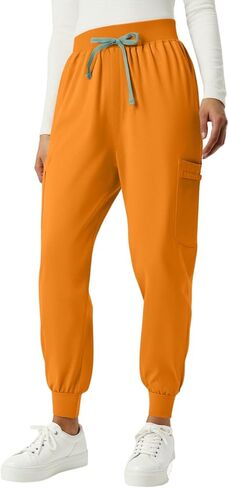 Scrub Pants for Women with Multi Pockets - Soft Stretch Scrub Bottoms Medical Nurse Cargo Pants in Saudi Arabia