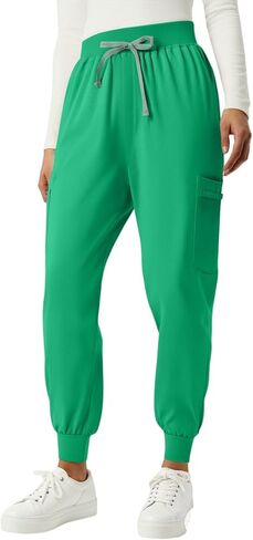 Scrub Pants for Women with Multi Pockets - Soft Stretch Scrub Bottoms Medical Nurse Cargo Pants in Saudi Arabia