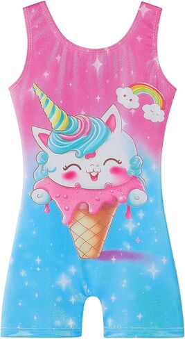 BAOHULU Gymnastics Leotards for Girls Kids Sparkle Tank Biketards with Shorts Dance Outfit in Saudi Arabia