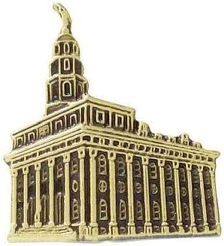 J107AG دبوس التعادل تك Nauvoo Temple سبائك الذهب العتيقة المورمون لحظة واحدة في الوقت المناسب LDS CTR in Kuwait