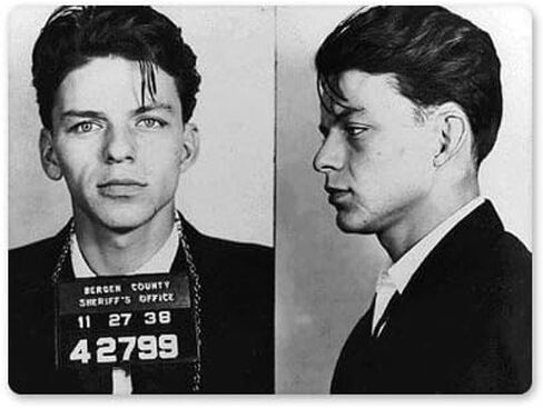 Frank Sinatra Arrested Police Mugshot 1938 Round Metal 0.75" Lapel Pin Hat Shirt Pin Tie Tack Pinback in Saudi Arabia