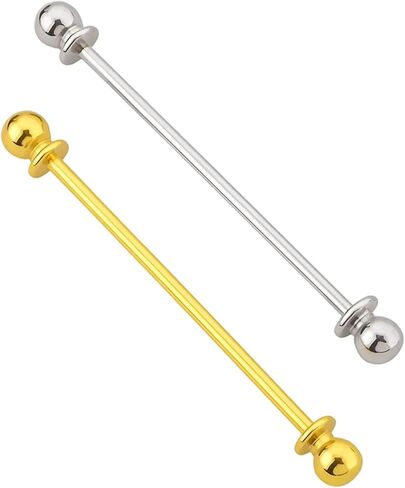 2 Pcs Collar Pins for Men, Tie Pins for Men Dress Shirts, Gold Tie Bar, Shirt Pins for Formal Attire, Collar Clips for Professional Look in Kuwait