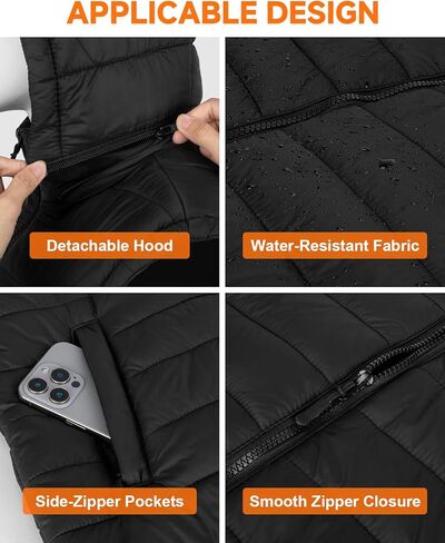 سترة دافئة للرجال، سترة تدفئة خفيفة الوزن للرجال للتزلج والتخييم والصيد، 17 منطقة تدفئة (الشاحن غير متضمن) in Kuwait