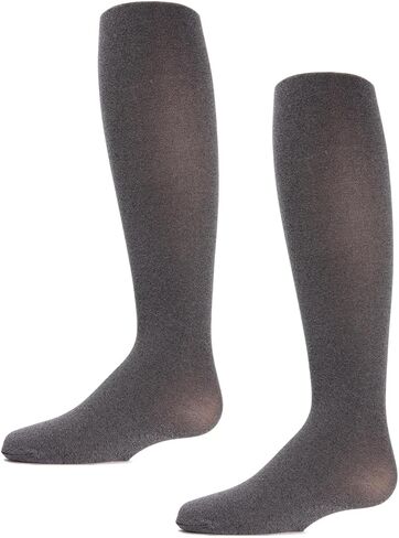 2-Pack Girls Sheer Heather Basic Tights 6-8 / Gray in Saudi Arabia