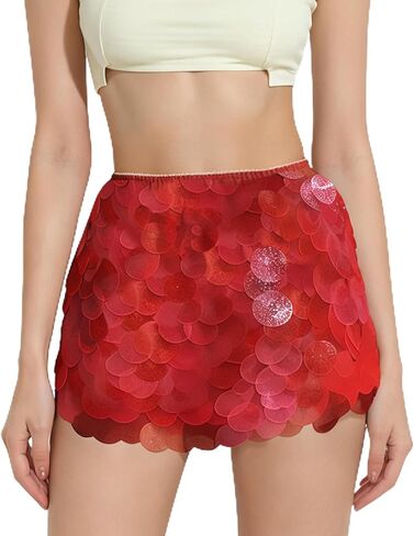 المرأة الترتر تنورة صغيرة منخفضة الخصر الجانب سبليت التعادل حتى Bodycon التنانير نادي الحفلات Y2K بريق تنّورة مجسّمة in Kuwait
