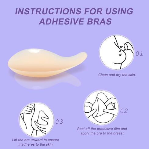 Nipple Covers for Women, Push up Sticky Bra for Women, Reusable Invisible Seamless Silicone Adhesive Bras with Lift in Saudi Arabia