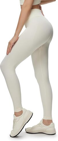 NANJI Seamless Leggings for Women - Scrunch Butt Lifting No Front Seam Mid Waist Squat Proof Active Workout Gym Yoga Pants in Saudi Arabia