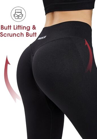 NANJI Seamless Leggings for Women - Scrunch Butt Lifting No Front Seam Mid Waist Squat Proof Active Workout Gym Yoga Pants in Saudi Arabia