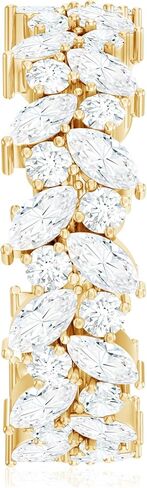خاتم زفاف معتمد من Lab Grown Diamond، جودة EF-VS، خاتم الخلود من تصميم Marquise Diamond - هدية فريدة للنساء in Saudi Arabia